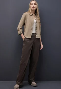 Street One Blusen*Cordbluse mit Tapedetails flowing beige