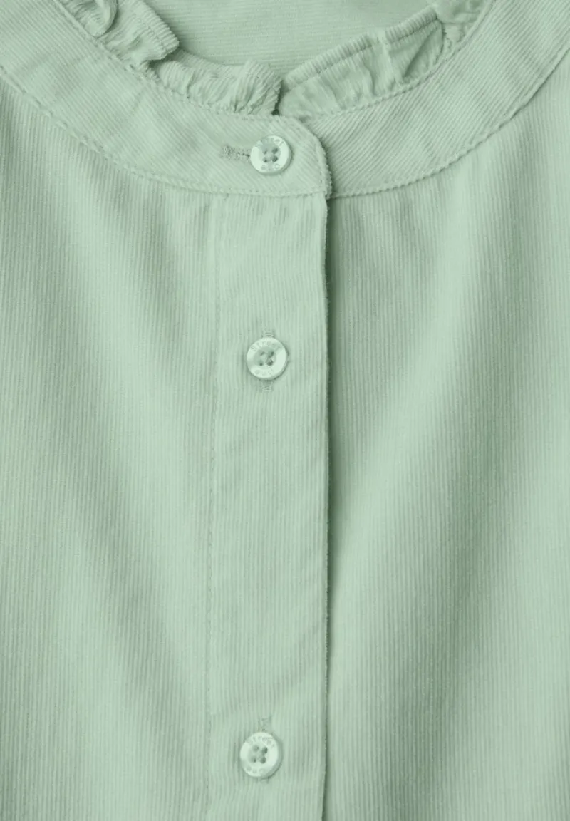 Street One Blusen*Cordbluse mit Tunnelzug serene green