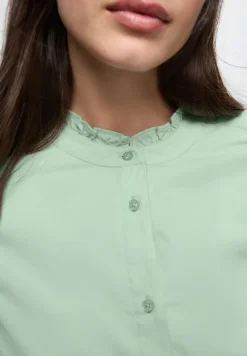 Street One Blusen*Cordbluse mit Tunnelzug serene green