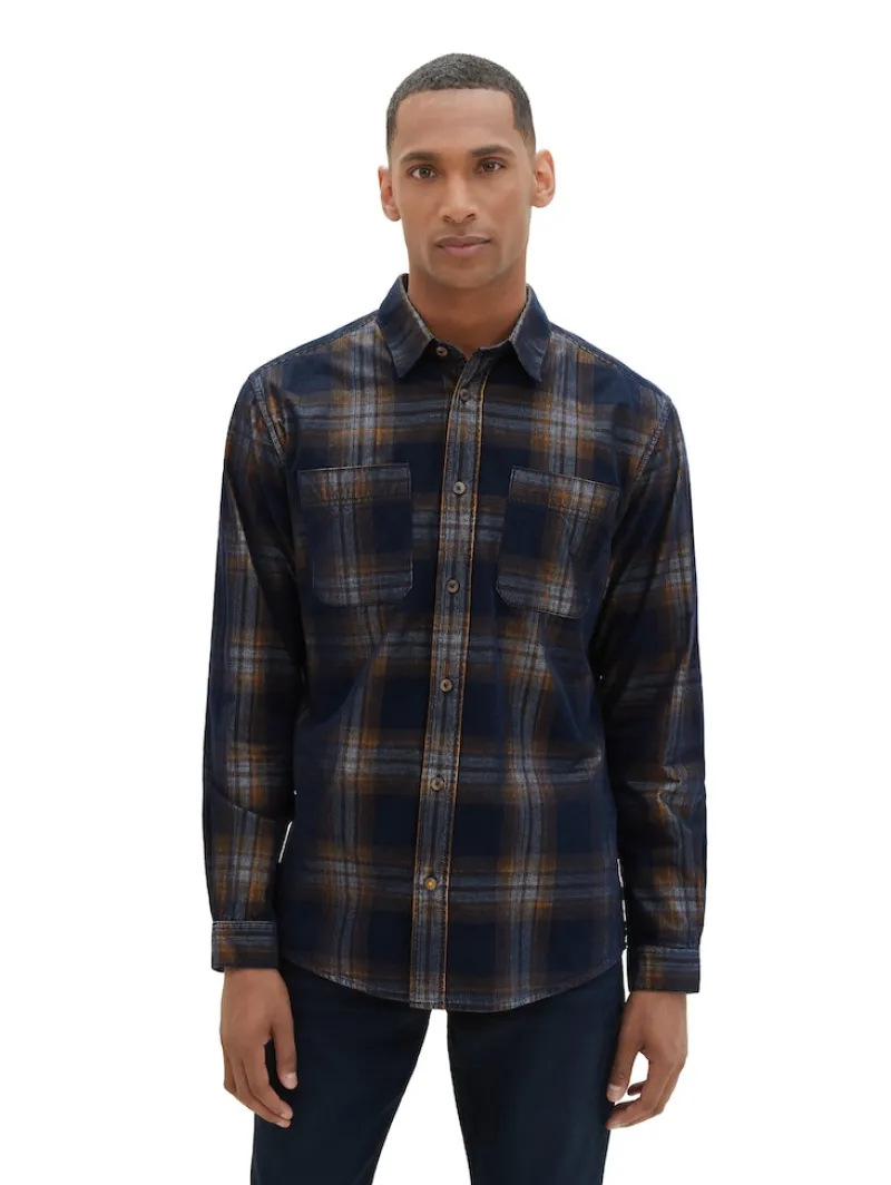 Tom Tailor Hemden|Big Boys*Cordhemd mit Karomuster navy colorful structured check