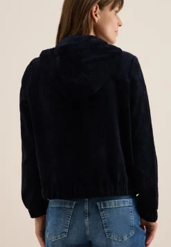 Cecil Jacken*Cordjacke mit Kapuze urban dark blue