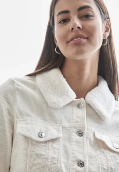 Street One Jacken*Cordjacke mit Teddy Kragen lucid white