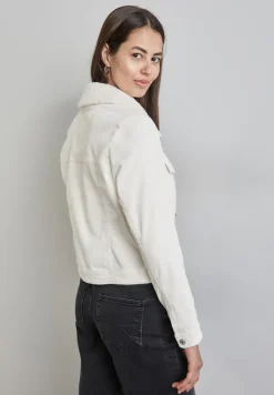 Street One Jacken*Cordjacke mit Teddy Kragen lucid white
