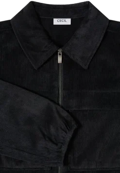 Cecil Jacken*Cordjacke mit Tunnelzug Black