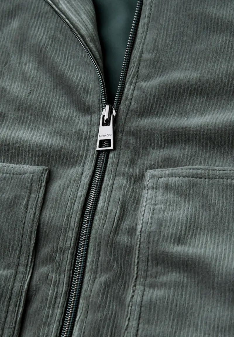 Street One Jacken*Cordjacke mit Zipper Balsam Green