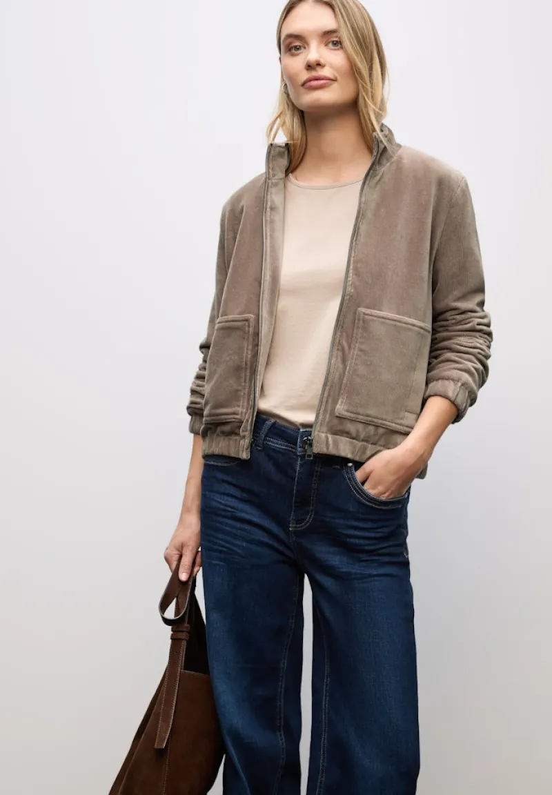 Street One Jacken*Cordjacke mit Zipper silk brown