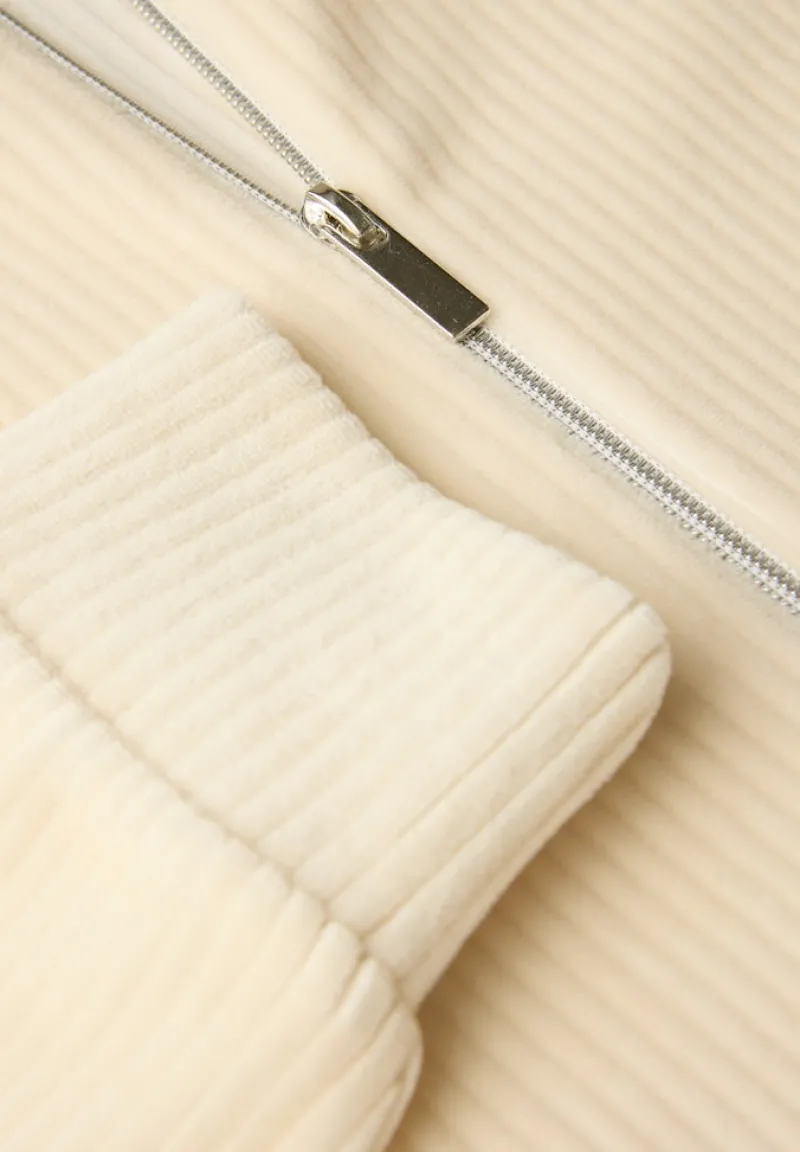 Street One Pullover & Sweatshirts*Cordjacke mit Zipper soft beige