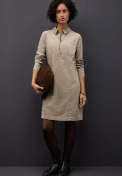 Street One Kleider*Cordkleid mit Zipper morning beige