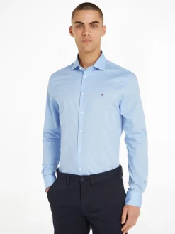 Tommy Hilfiger Hemden|Big Boys*CORE CL FLEX POPLIN SF SHIRT custom color light blue