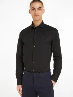 Tommy Hilfiger Hemden|Big Boys*CORE CL FLEX POPLIN SF SHIRT Black