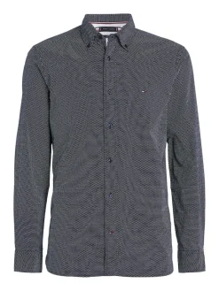 Tommy Hilfiger Hemden|Big Boys*CORE FLEX MINI GEO PRT RF SHIRT carbon navy - white