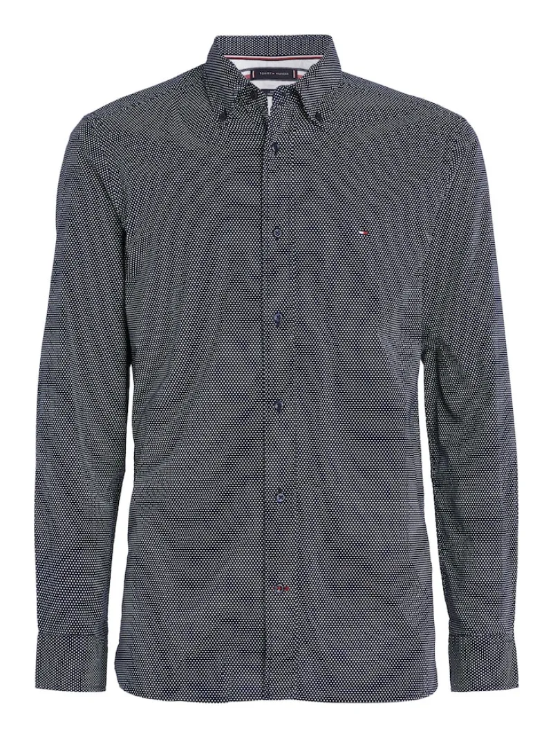 Tommy Hilfiger Hemden|Big Boys*CORE FLEX MINI GEO PRT RF SHIRT carbon navy - white