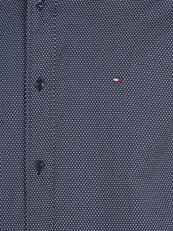 Tommy Hilfiger Hemden|Big Boys*CORE FLEX MINI GEO PRT RF SHIRT carbon navy - white