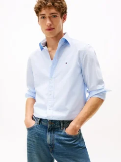 Tommy Hilfiger Hemden|Big Boys*CORE HAIRLINE POPLIN RF SHIRT sweet blue - stripe