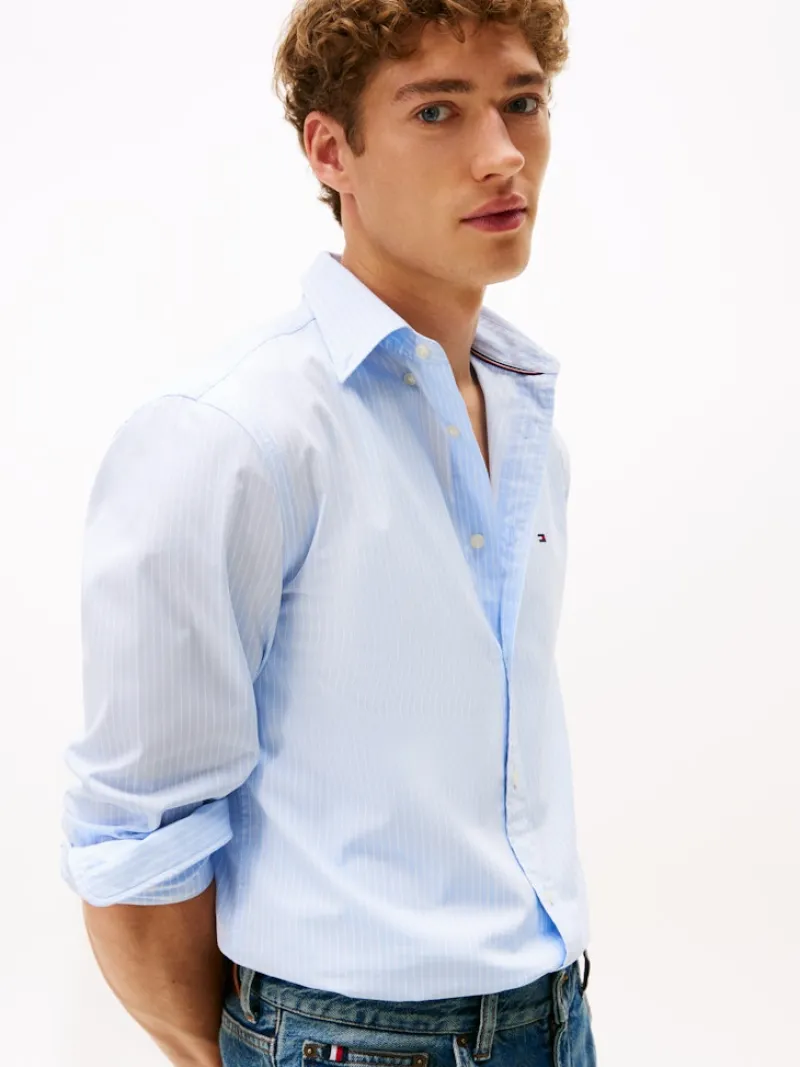 Tommy Hilfiger Hemden|Big Boys*CORE HAIRLINE POPLIN RF SHIRT sweet blue - stripe