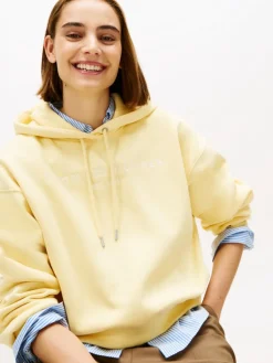 Tommy Hilfiger Pullover & Sweatshirts*CORP LOGO MDRN HOODIE zesty yellow