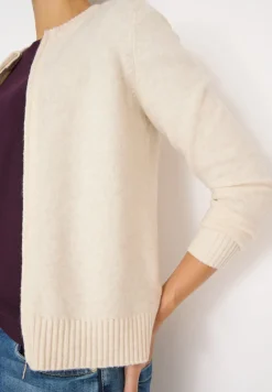 Cecil Pullover & Sweatshirts*Cosy Cardigan mit Zipper oat milk beige melange