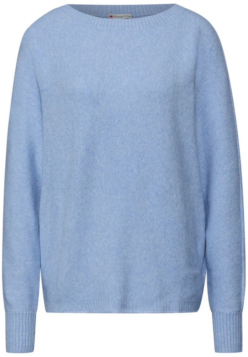 Street One Pullover & Sweatshirts*Cosy Dolman Pullover frosted blue mel.