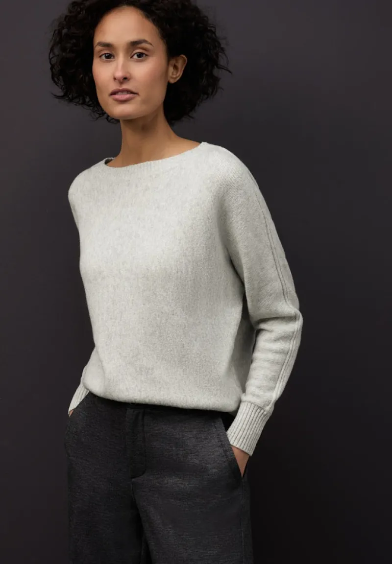 Street One Pullover & Sweatshirts*Cosy Dolman Pullover pelican grey mel.