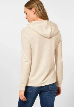 Cecil Pullover & Sweatshirts*Cosy Kapuzenshirt alabaster beige melange