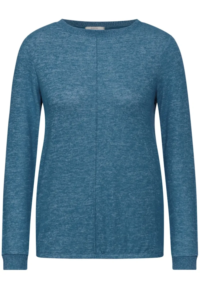 Cecil Shirts*Cosy Langarmshirt aqua melange