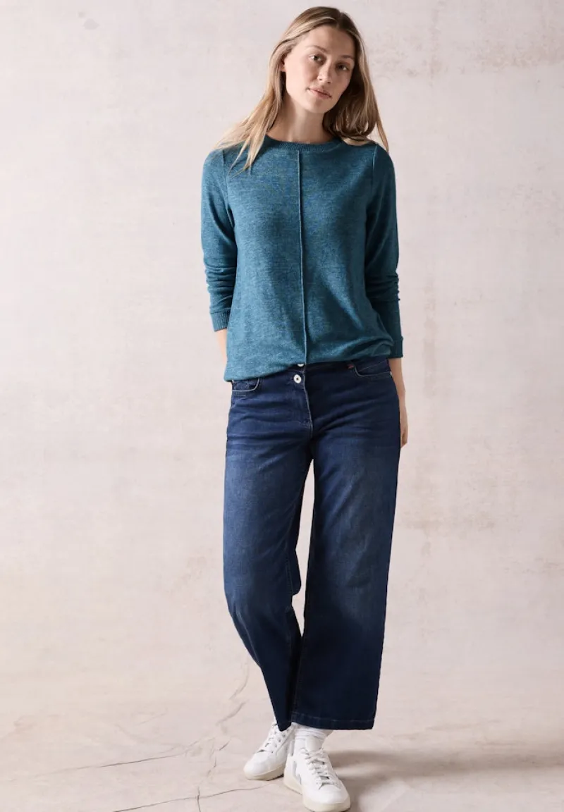 Cecil Shirts*Cosy Langarmshirt aqua melange