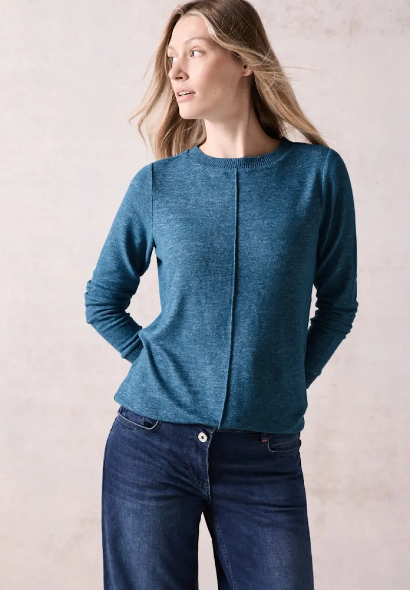 Cecil Shirts*Cosy Langarmshirt aqua melange