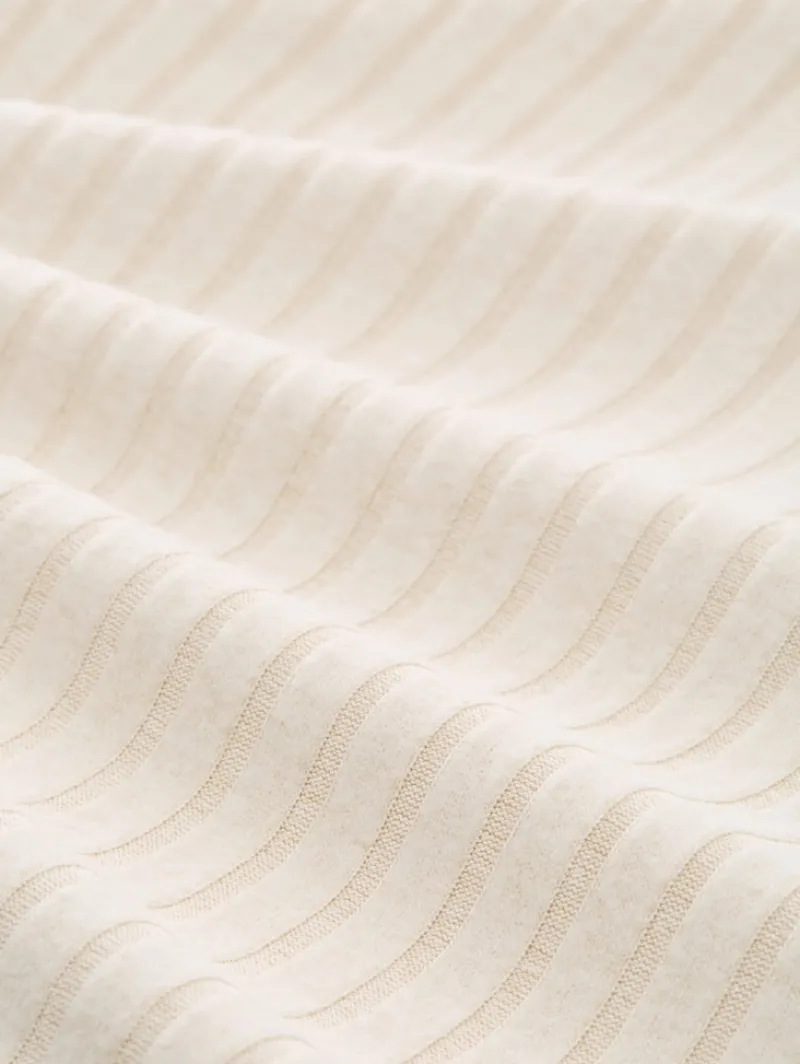 Tom Tailor Shirts*Cosy Langarmshirt mit Stehkragen sand stone beige melange