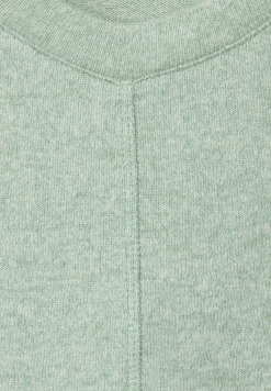 Cecil Shirts*Cosy Melange Langarmshirt clear sage green melange