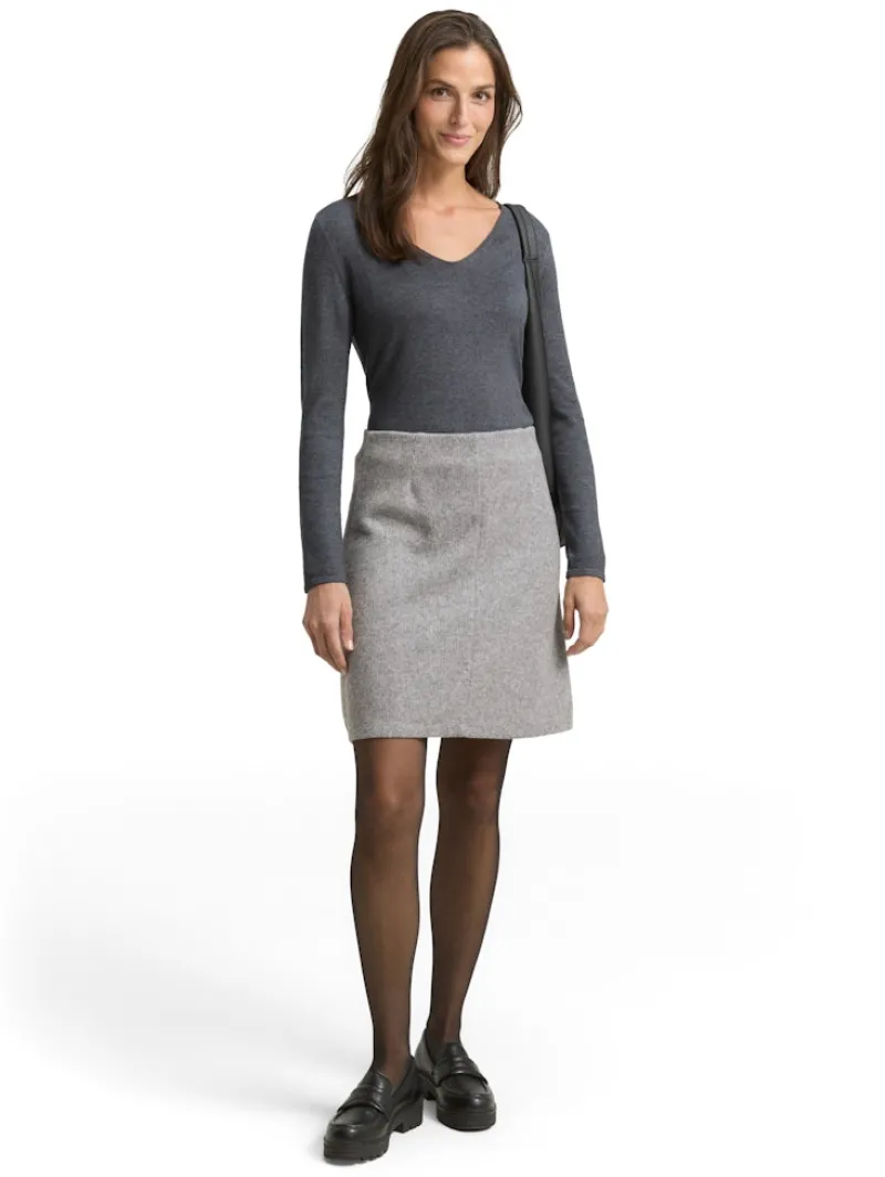 Tom Tailor Röcke*Cosy Rock in Melange-Optik medium silver grey melange