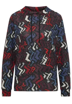 Cecil Shirts*Cosy Shirt mit Grafikmuster black multi melange