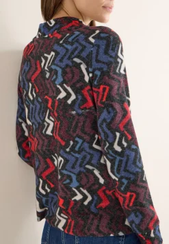 Cecil Shirts*Cosy Shirt mit Grafikmuster black multi melange