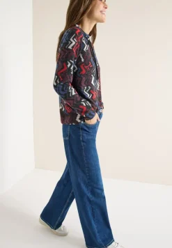 Cecil Shirts*Cosy Shirt mit Grafikmuster black multi melange