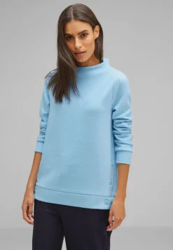 Street One Shirts*Cosy Shirt mit Knopfdetail light aquamarine blue mel.