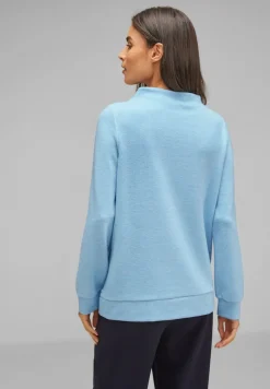 Street One Shirts*Cosy Shirt mit Knopfdetail light aquamarine blue mel.