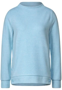 Street One Shirts*Cosy Shirt mit Knopfdetail light aquamarine blue mel.