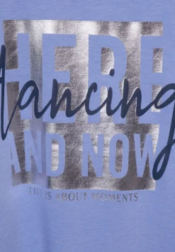 Street One Shirts*Cosy Shirt mit Partprint shiny blue melange