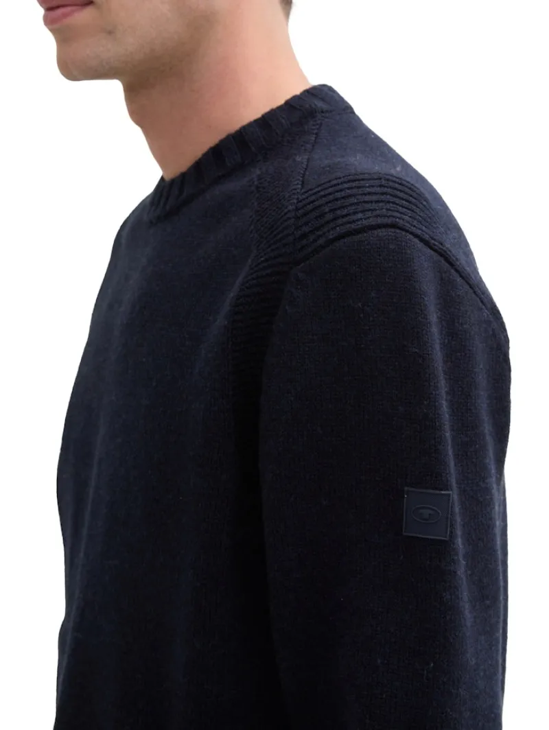 Tom Tailor Pullover & Sweatshirts|Big Boys*Cosy Strickpullover mit Logo-Badge knitted navy melange