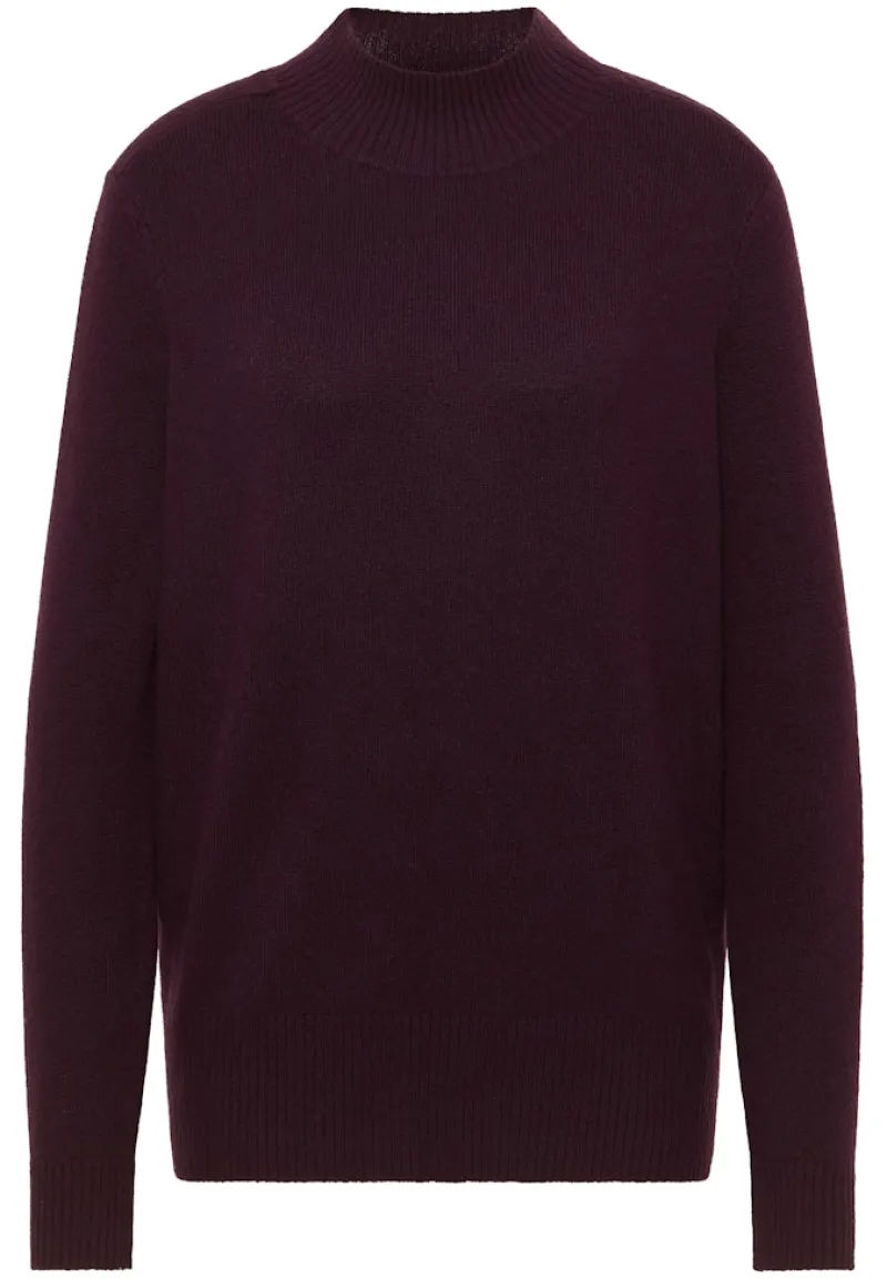 Cecil Pullover & Sweatshirts*Cosy Turtleneck Pullover eggplant red melange
