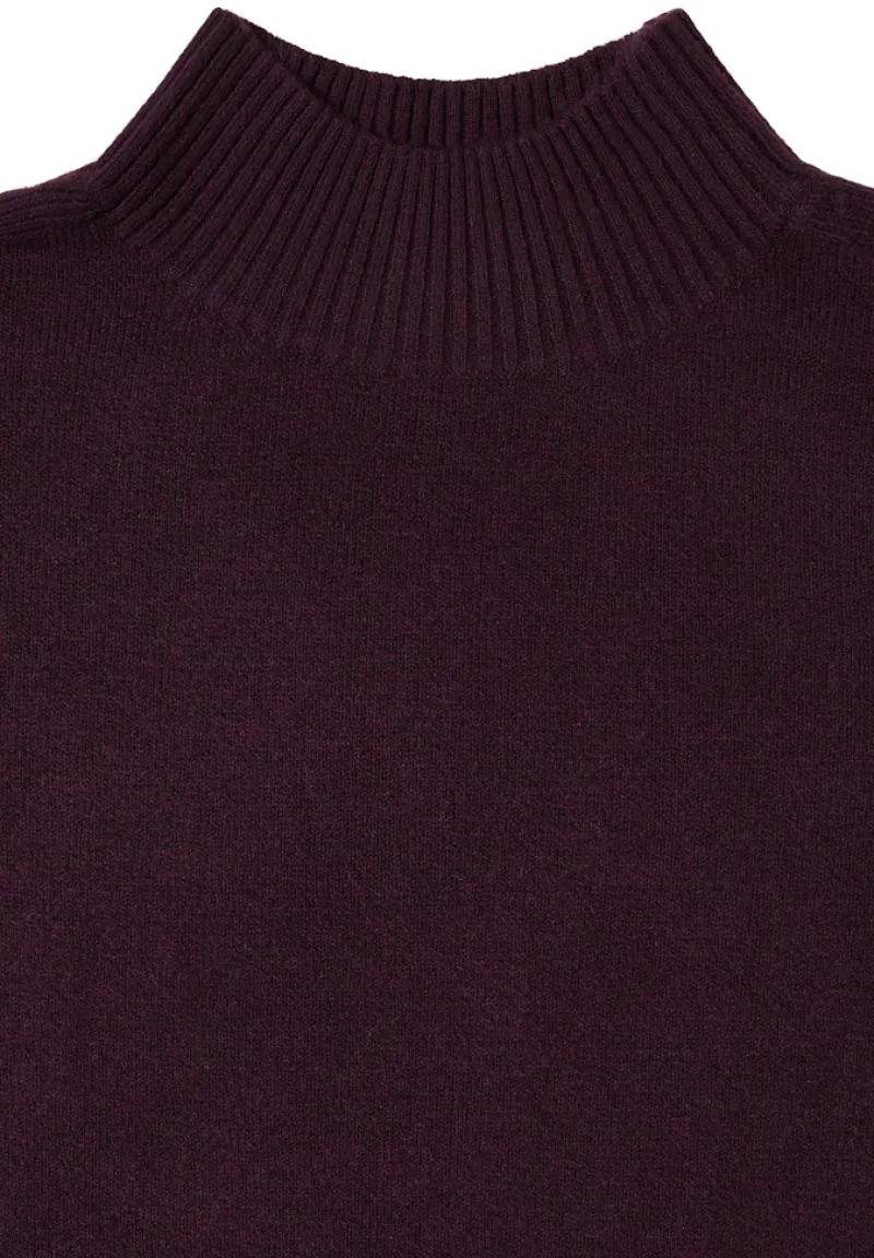 Cecil Pullover & Sweatshirts*Cosy Turtleneck Pullover eggplant red melange