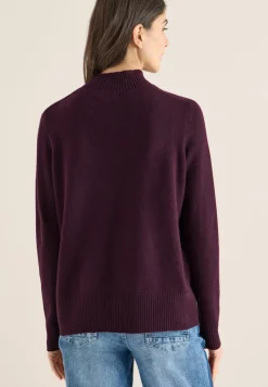 Cecil Pullover & Sweatshirts*Cosy Turtleneck Pullover eggplant red melange