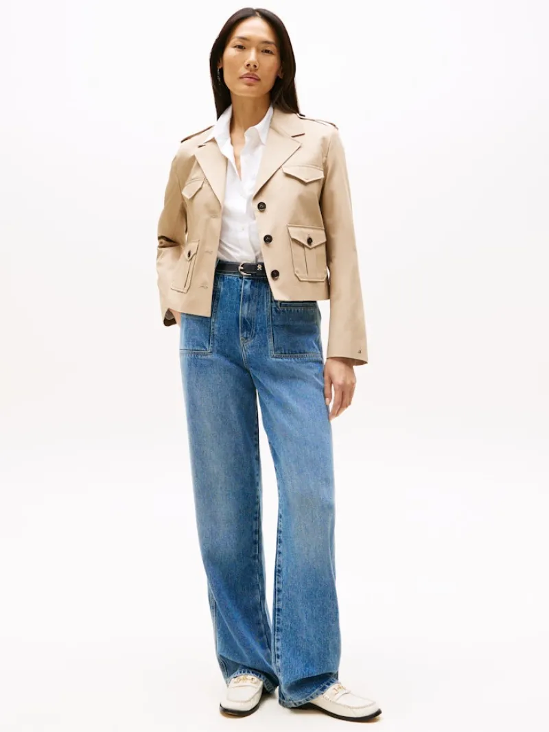 Tommy Hilfiger Jacken*COTTON REGULAR LADY JACKET Beige