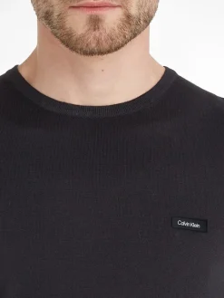 Calvin Klein Pullover & Sweatshirts|Big Boys*COTTON SILK BLEND CN SWEATER ck black