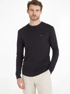 Calvin Klein Pullover & Sweatshirts|Big Boys*COTTON SILK BLEND CN SWEATER ck black
