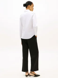 Tommy Hilfiger Blusen*COTTON STRETCH REGULAR LS SHIRT th optic white