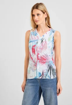 Cecil Shirts*Crash T-Shirt mit Print vanilla white