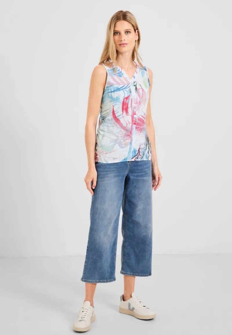 Cecil Shirts*Crash T-Shirt mit Print vanilla white