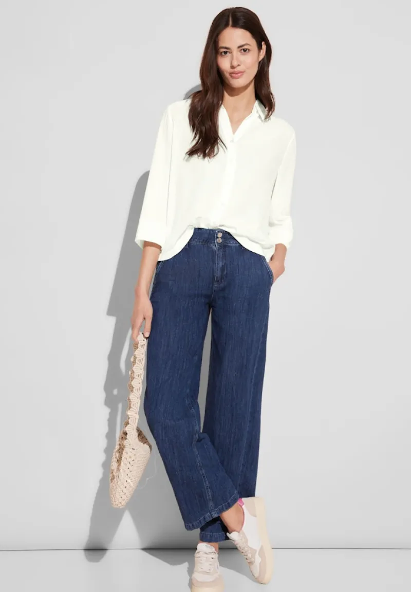 Street One Blusen*Crepe Bluse off white