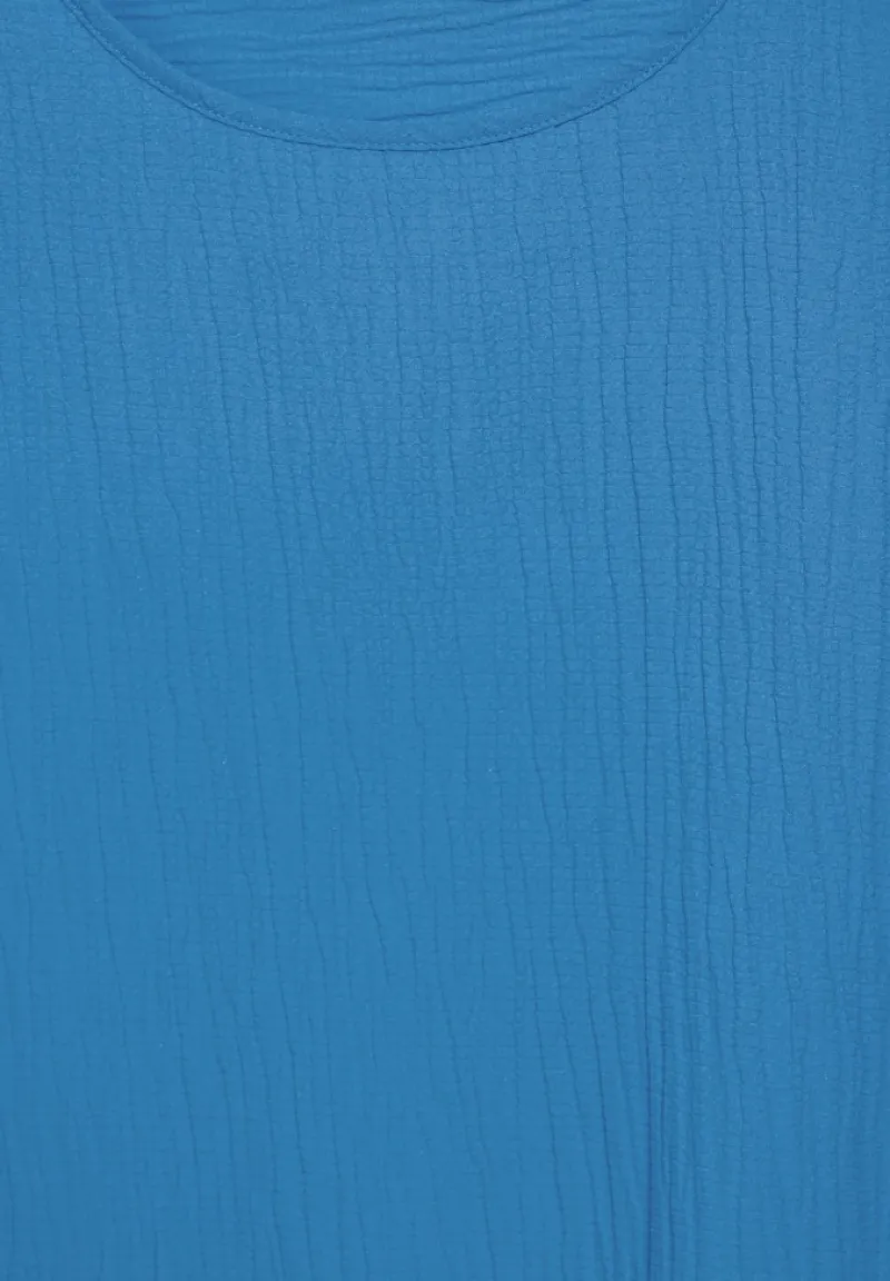 Cecil Blusen*Crepe Knoten Bluse Azure Blue