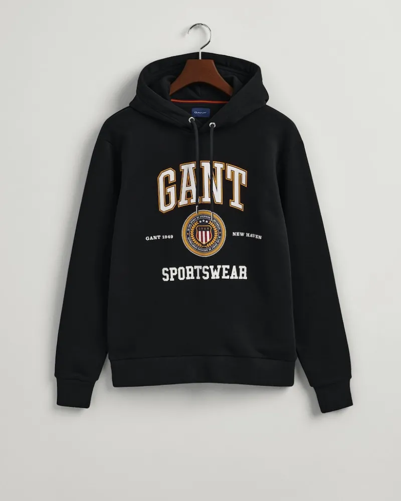 Gant Pullover & Sweatshirts*Crest Shield Sweat Hoodie Black